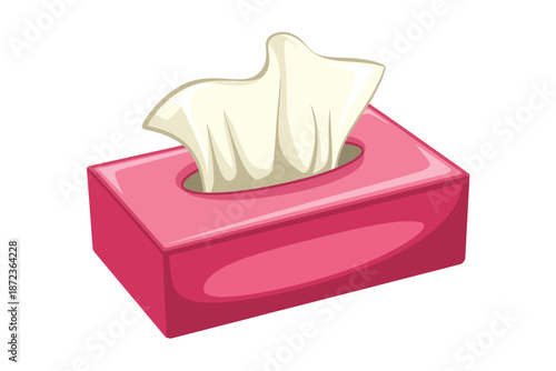 Tissue box with tissue paper