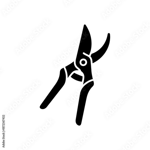 Pruning Shears Icon – Garden Secateurs Tool Symbol for Gardening, Trimming & Plant Care