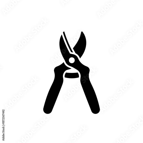 Pruning Shears Icon – Garden Secateurs Tool Symbol for Gardening, Trimming & Plant Care