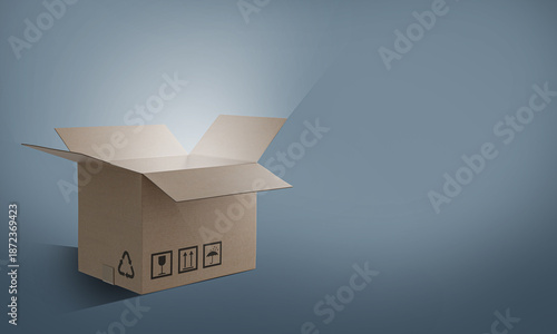 Leuchtener Karton - Umzug -Lagerung