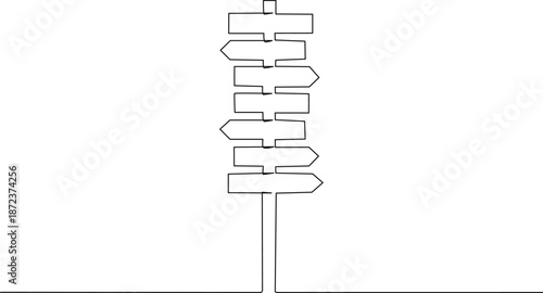 Multiple directional signpost Vector