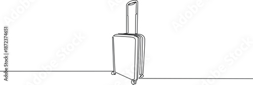 Wireframe suitcase with wheels Vector