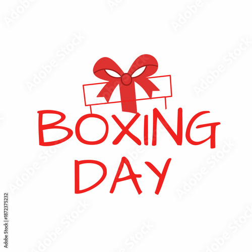 Boxing Day logo Design Vector