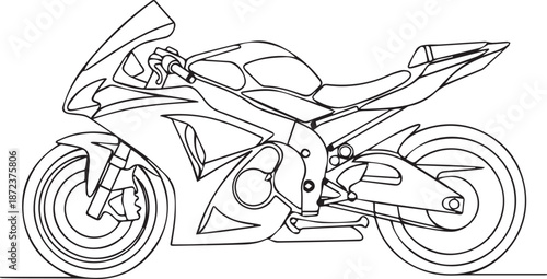 Modern motorcycle in sleek design for racing and speed enthusiasts