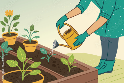 Backyard Gardening Seedling Planting Day