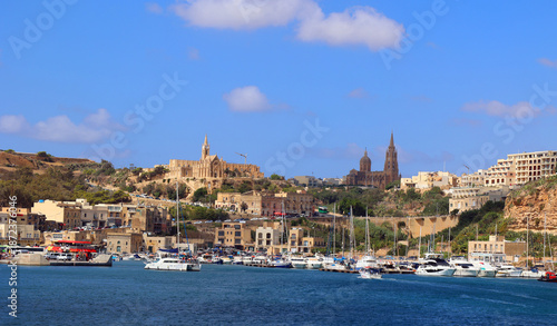 Wallpaper Mural Church of Holy Mother Lurdskaya .This beautiful church, built in the traditional yellow-white Gozo stone, overlooks Mgarr Harbour Gozo Malta Torontodigital.ca