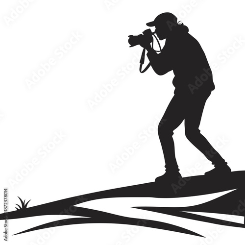 Photographer capturing landscape