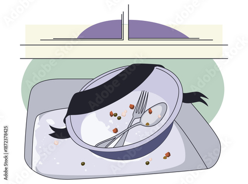 Meal finished: the dinner is over.