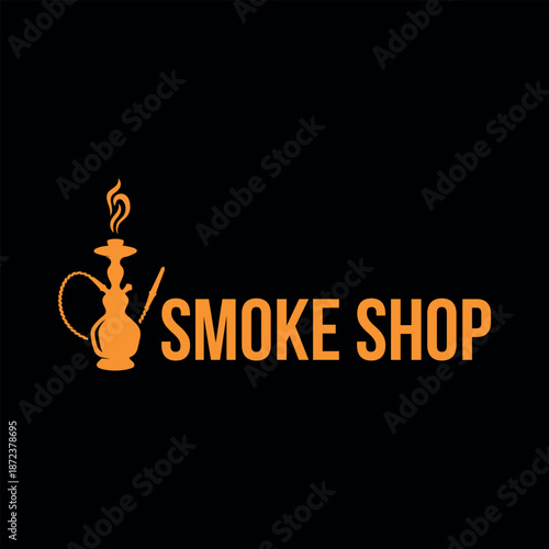 smoke vaping store logo design vector