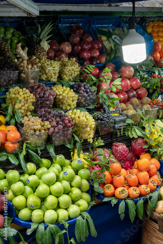 A fruit and vegetable stall in Istanbul, Turkey