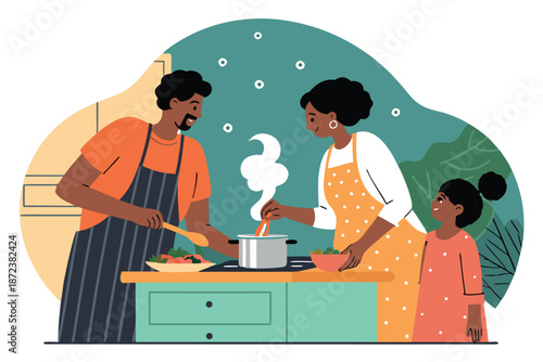 Family Cooking Night Together