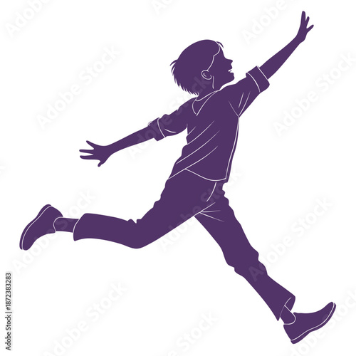 Child jumping with joy