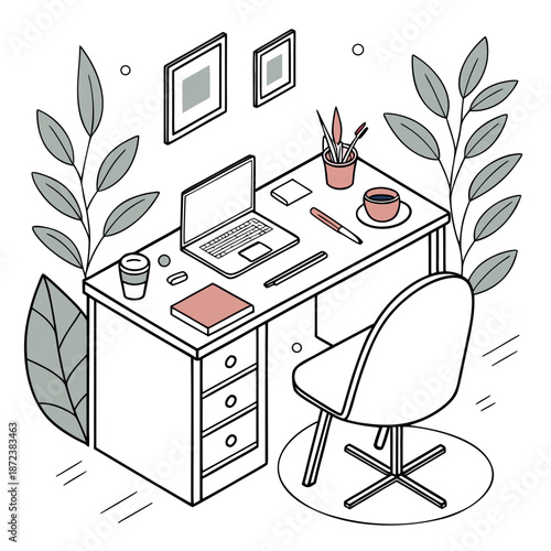 Modern home office setup