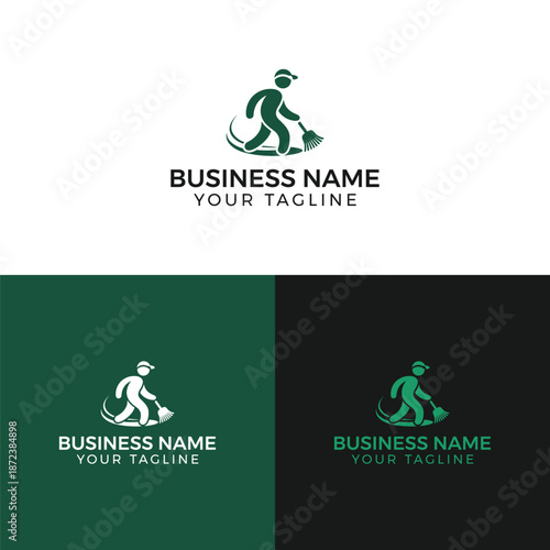 Green Logo Templates for Business and Cleaning Services