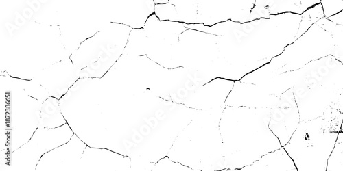 White and black rough, scratch, splatter grunge pattern design brush strokes. ground cracks, breaks on land surface from earthquake. white plaster cracked old wall vintage design.