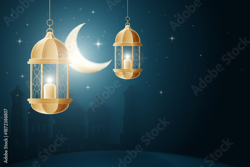 vintage lamp on a dark background