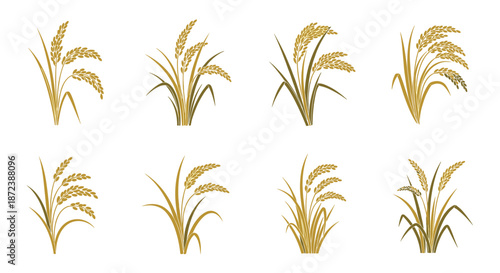 Illustration of a young boy crying while suffering from symptoms of hand foot and mouth disease surrounded by virus icons on white.