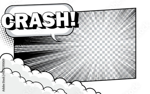 Speed ​​line effects for comic books and manga. Radial cartoon explosions and concentric bomb explosions.