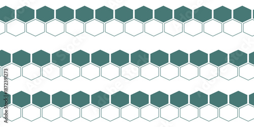 simple abstract metal copper patina green color different shape creative hexagon honeycomb polygon pattern