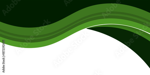 Modern green background. Graphic design pattern background template with dynamic wave shapes. vector