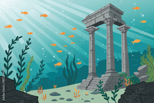 Underwater Ruins Temple Explorer