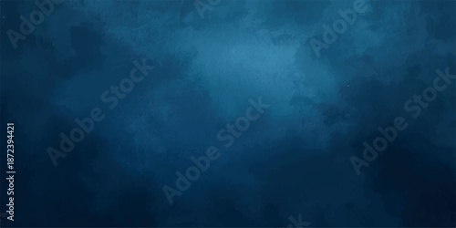 Abstract Dark teal grunge background with rough concrete texture, scratches, and faded paint. Softly lit center and dark edges with a moody, creating a cold and desolate feeling, with empty space for 