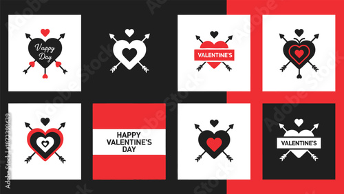 3D Black Arrow Breaking Through White Wall Growth Success Concept Minimalist Design