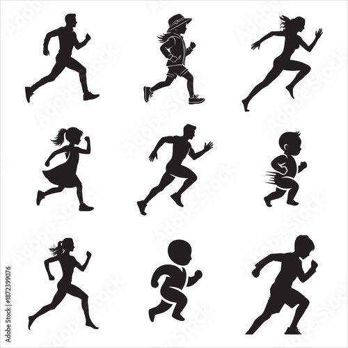 Exercise Jogging Person Silhouette Fitness Icon