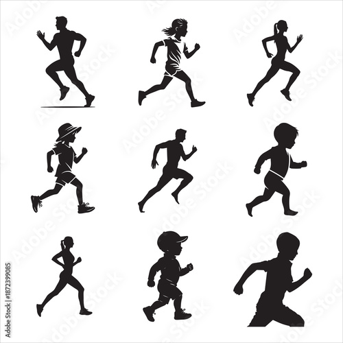 Training Jogging Runner Silhouette Sport Design