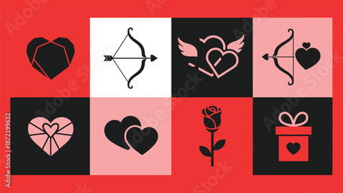 Minimalist German Flag Abstract Background with Bold Red and Black Colors for Design