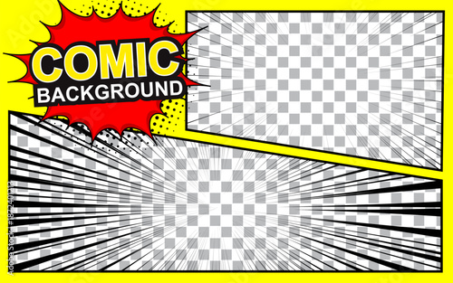 Blank collage grid template for manga comic storyboard layout panels, blank page frames for comic books, photo collages, posters