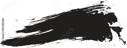 Abstract black brush strokes on white background design texture. Vector grunge brush strokes texture rough black scratches for wallpaper, paint splatter template, dirt banner, watercolor design.