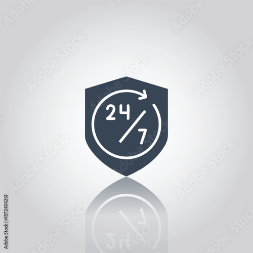 247 Security Shield Icon