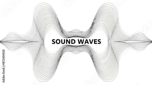 Abstract Sound Waves Graphic Design for Audio Visual Equalizer and Digital Technology Concepts