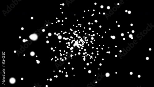 Abstract White Particles Flying
