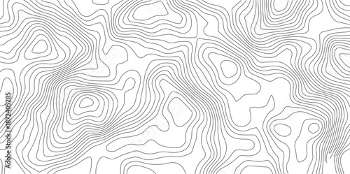 Topographic Background. Abstract wavy and curved lines background. Abstract pattern with Lines. Background of the Topographic Map. Abstract geometric topographic contour map background Free Vector	