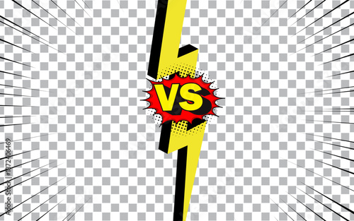 Comic versus battle template background