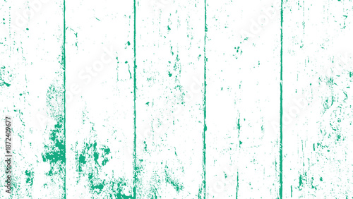 Grungy white and green wooden planks with peeling paint and distressed texture old rustic background