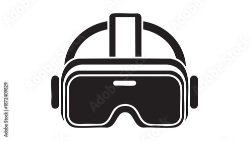 Illustration of a VR headset showcasing technology and innovation