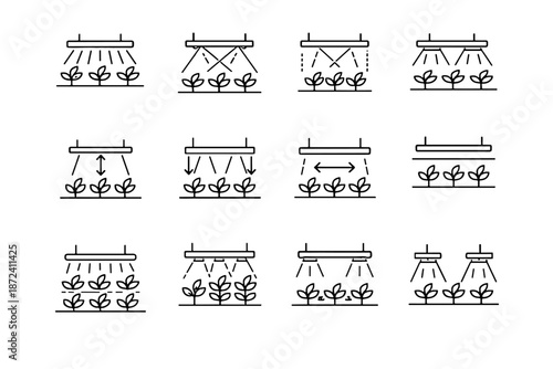 Cue even logic shared balance vector calm light icon plant icons plants