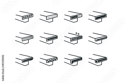 Calm cue vector icon icons texture strip stair reliability edge combined safety
