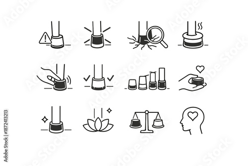 Protector warning crossed icon tight forced focus fit chair icons choice vector