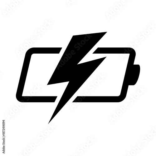 Battery Charging Icon, Power, Energy and Charging Status UI Symbol