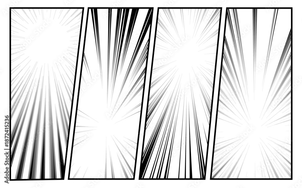 Obraz premium Black and white comic scene background.