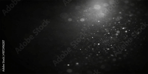 A dark blue background with rain drops on the window merges with a misty night sky where soft light breaks through textured clouds and fog