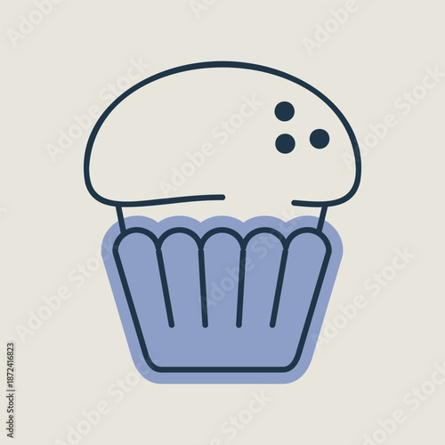 Delicious Freshly Baked Cupcake Icon