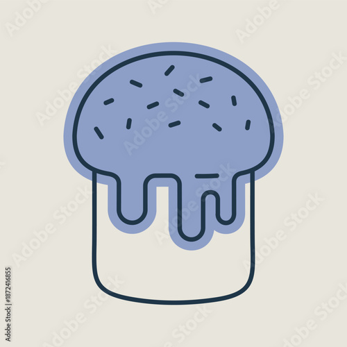 Traditional Easter Bread Kulich Icon