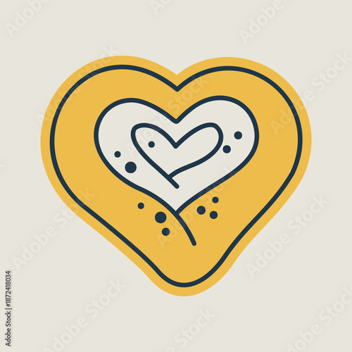 Delicious Heart-Shaped Sweet Bun Icon