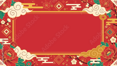 Chinese New Year Border Design.