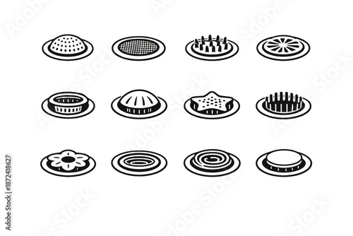 Logic insert icon drain precision snug diameter vector fit bathroom calm
